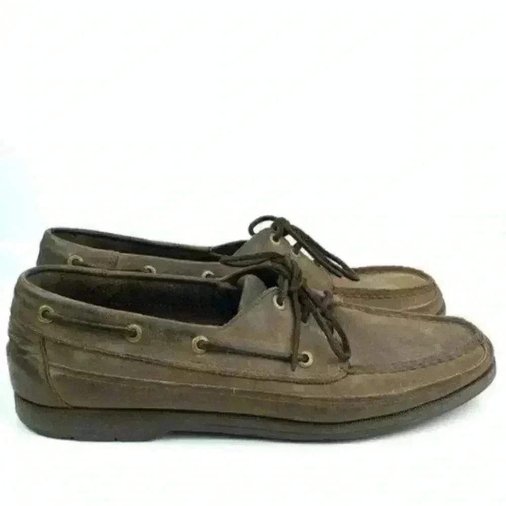 Rockport men’s boat shoes size 12 M brown suede
